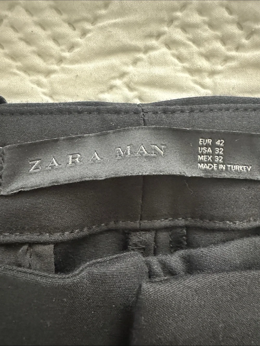 Men's Black Dress Pants - Classic Slim Fit- Zara Man - Picture 3 of 6